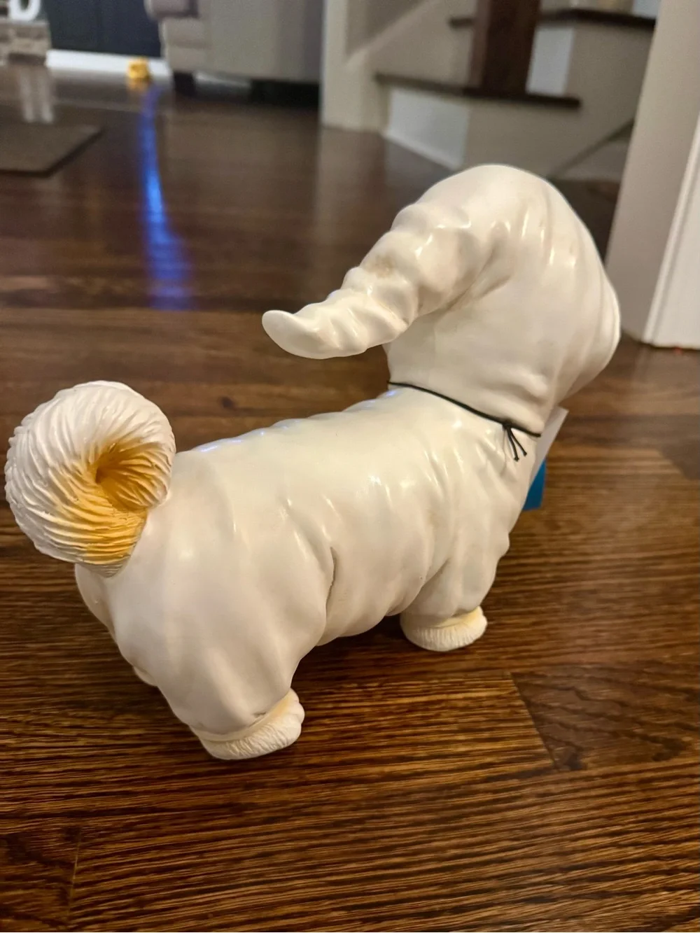 White Ghost Hooded Shitzu Dog Figurine